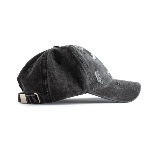 Jungles Jungles Same Shit Distressed Cap Washed Black