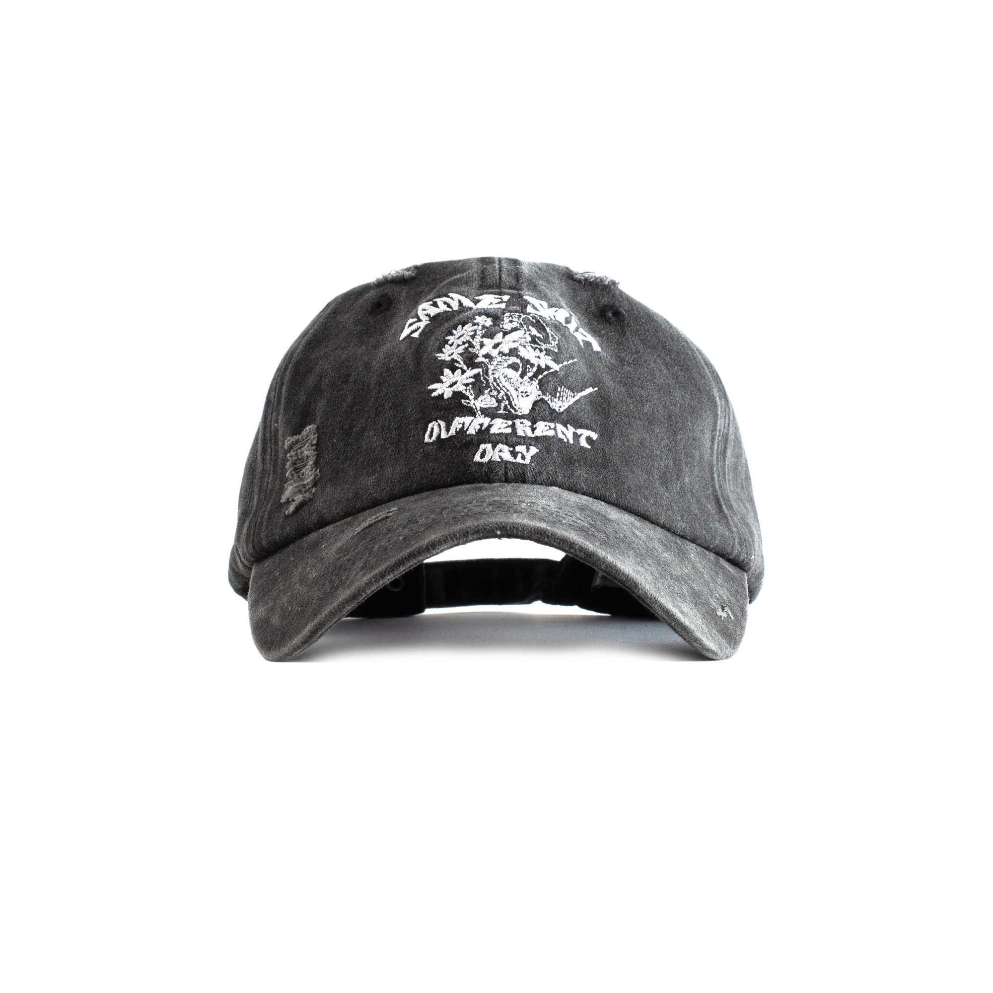 Jungles Jungles Same Shit Distressed Cap Washed Black