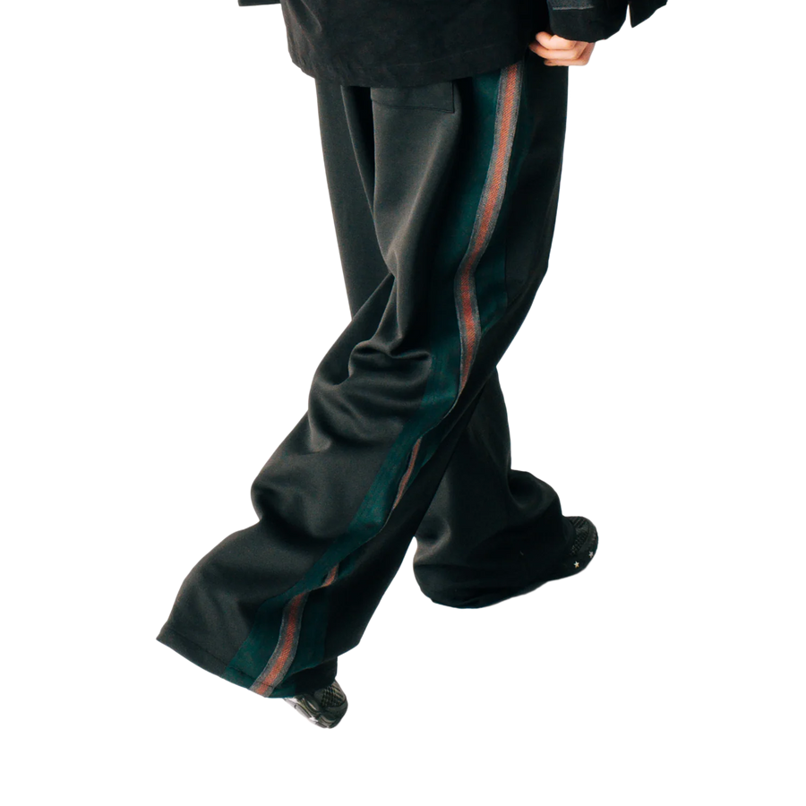 Jungles Jungles Weave Panel Pants Black Green