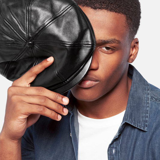 Kangol Faux Leather Cap Black K5313