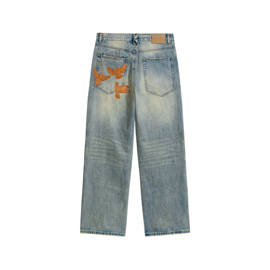 KidSuper Light Wash Dove Denim Pants Light Mud Wash