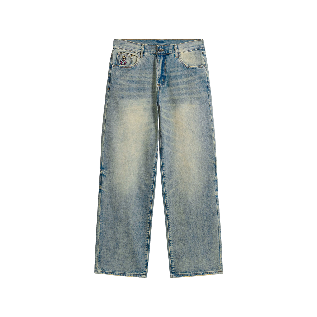 KidSuper Light Wash Dove Denim Pants Light Mud Wash