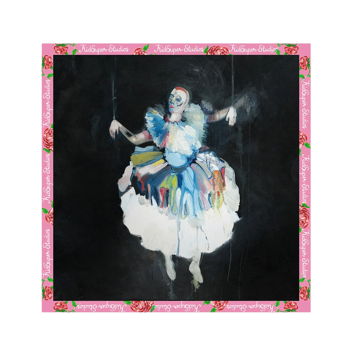 KidSuper Puppet Master Silk Scarf Black