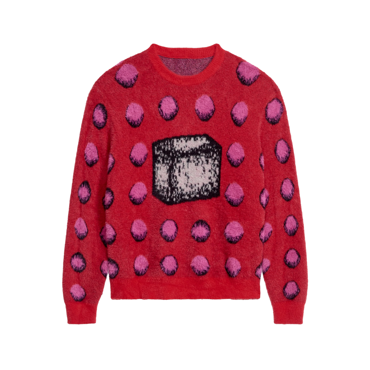 KidSuper Outside The Box Jaquard Sweater Red