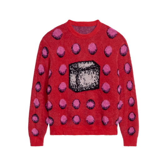 KidSuper Outside The Box Jaquard Sweater Red