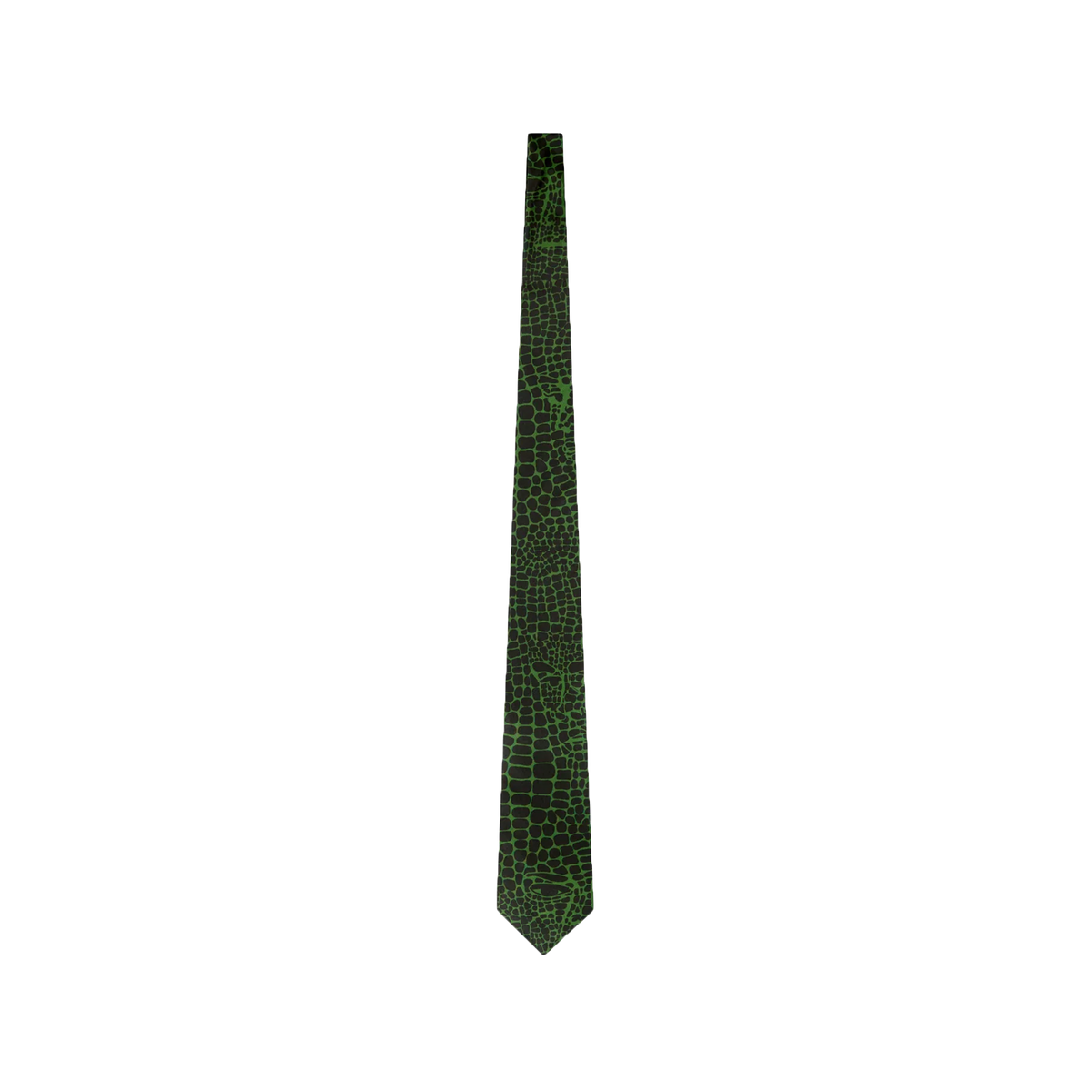 KidSuper Alligator Print Tie Green