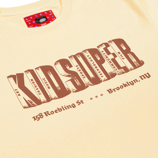 KidSuper Block Letters T-Shirt Cream