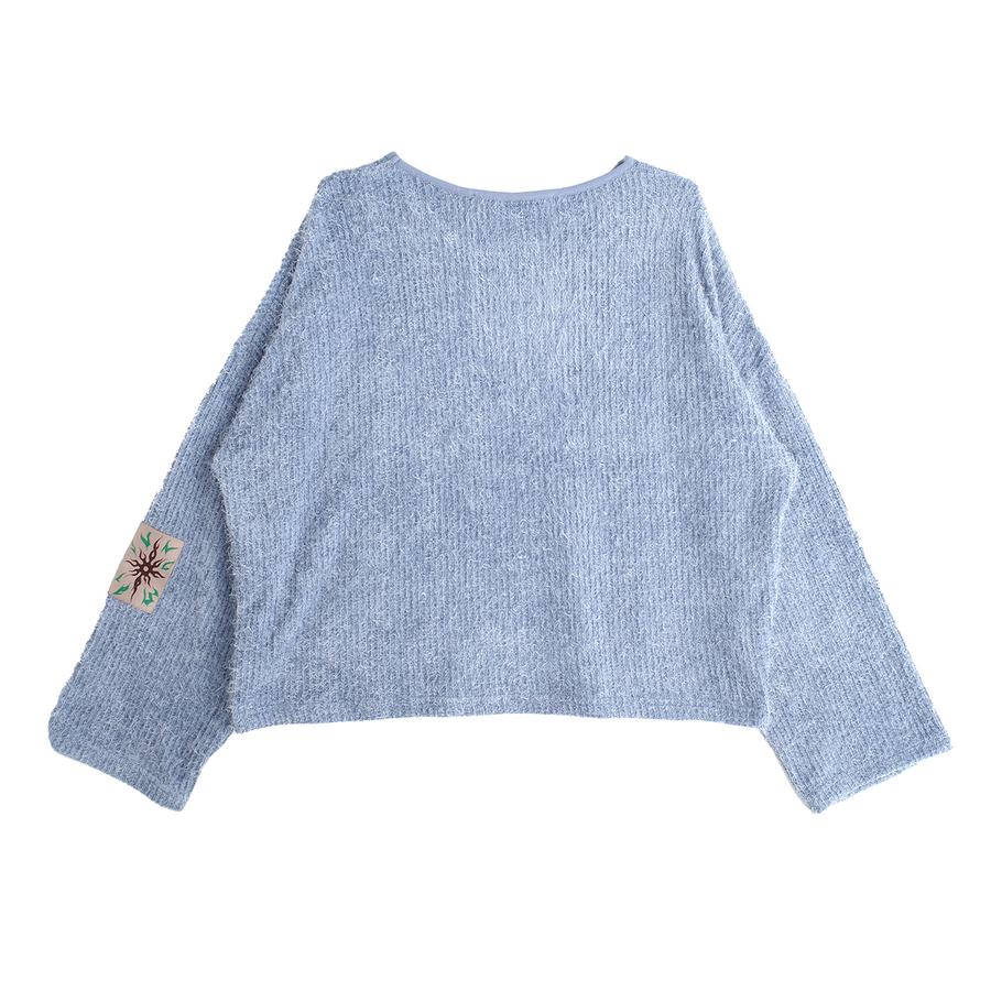 Jungles Jungles Boxy Knit Sweater Blue KN-LS-BLU