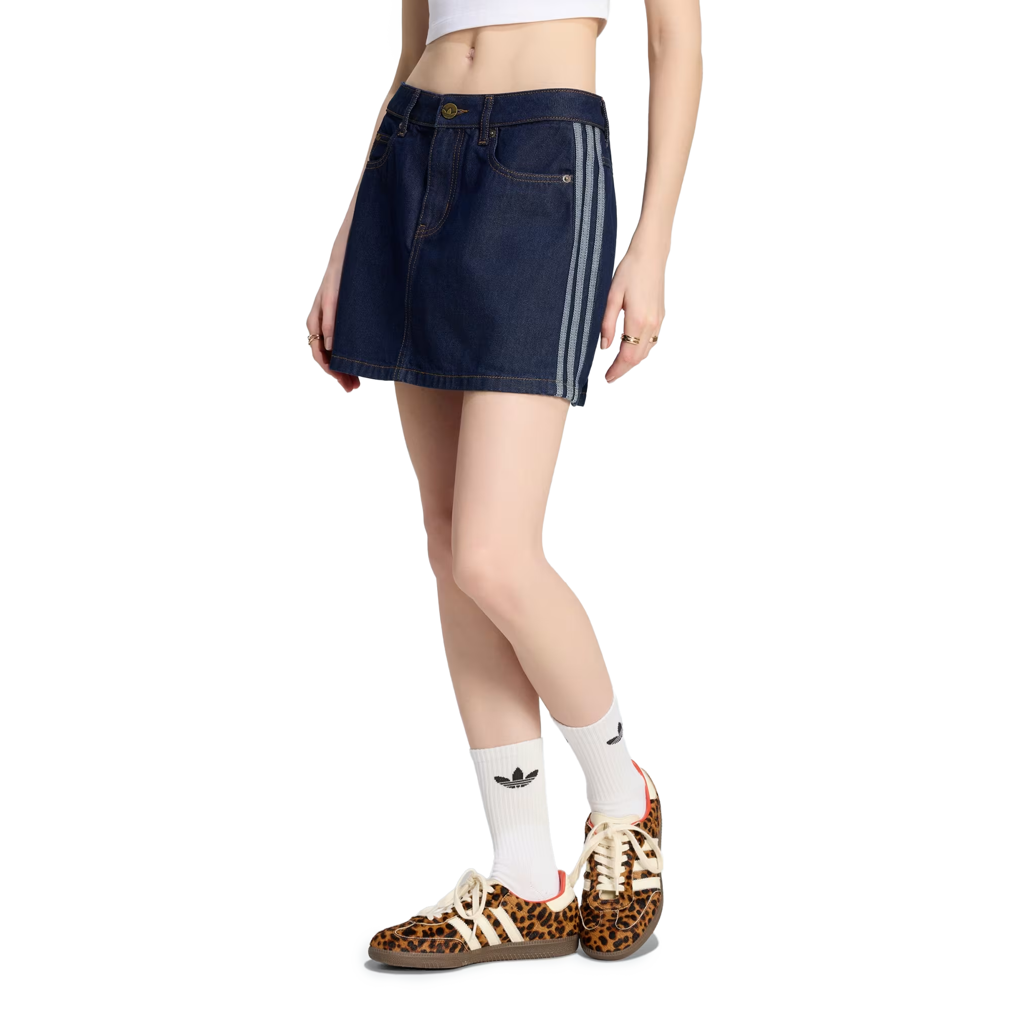 adidas Women's 3S Denim Skirt Inddnm KQ6486