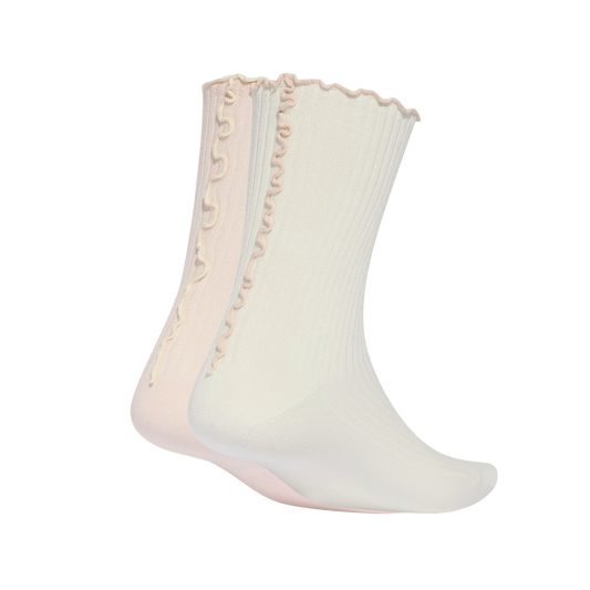 adidas Ruffle Crew Socks 2-Pack Owhite/Wonqua KR4221
