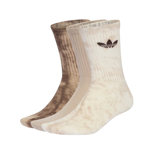 adidas Tie Dye Crew Socks 3-Pack Owhite/Wondbei/Dbrown KS9416