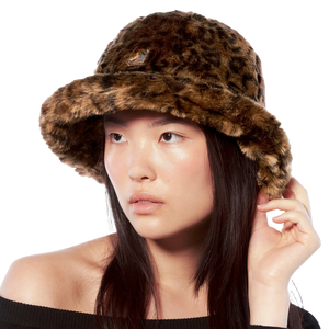 Kangol Faux Fur Casual Leopard