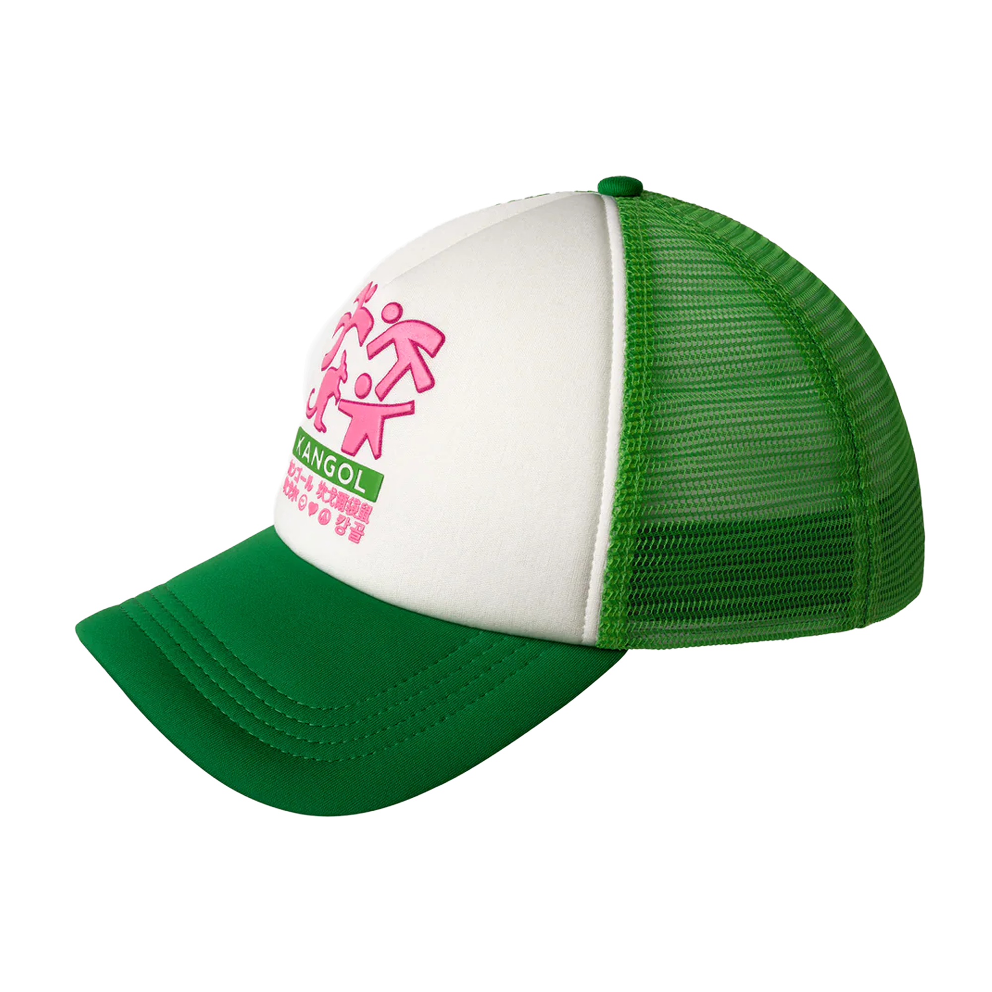 Kangol Unity Puff Print Trucker Retro Green