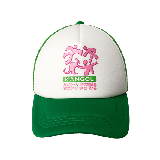 Kangol Unity Puff Print Trucker Retro Green