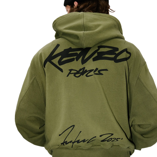 Kenzo GOTS Futura Boxy Full-Zip Khaki FF65HO5514MT.50