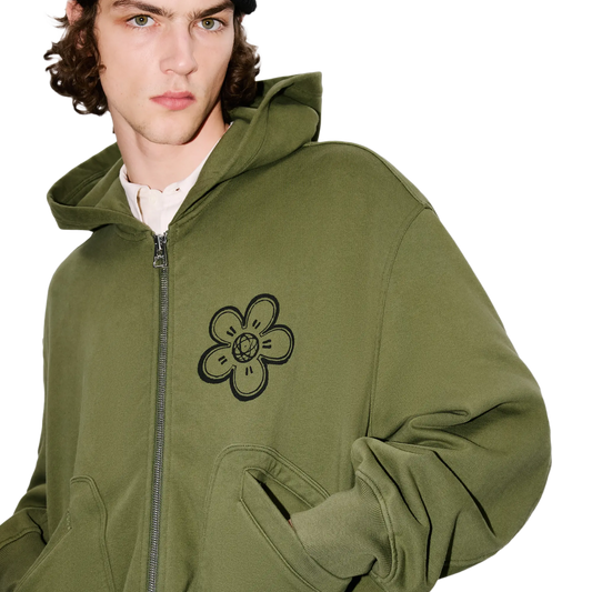 Kenzo GOTS Futura Boxy Full-Zip Khaki FF65HO5514MT.50