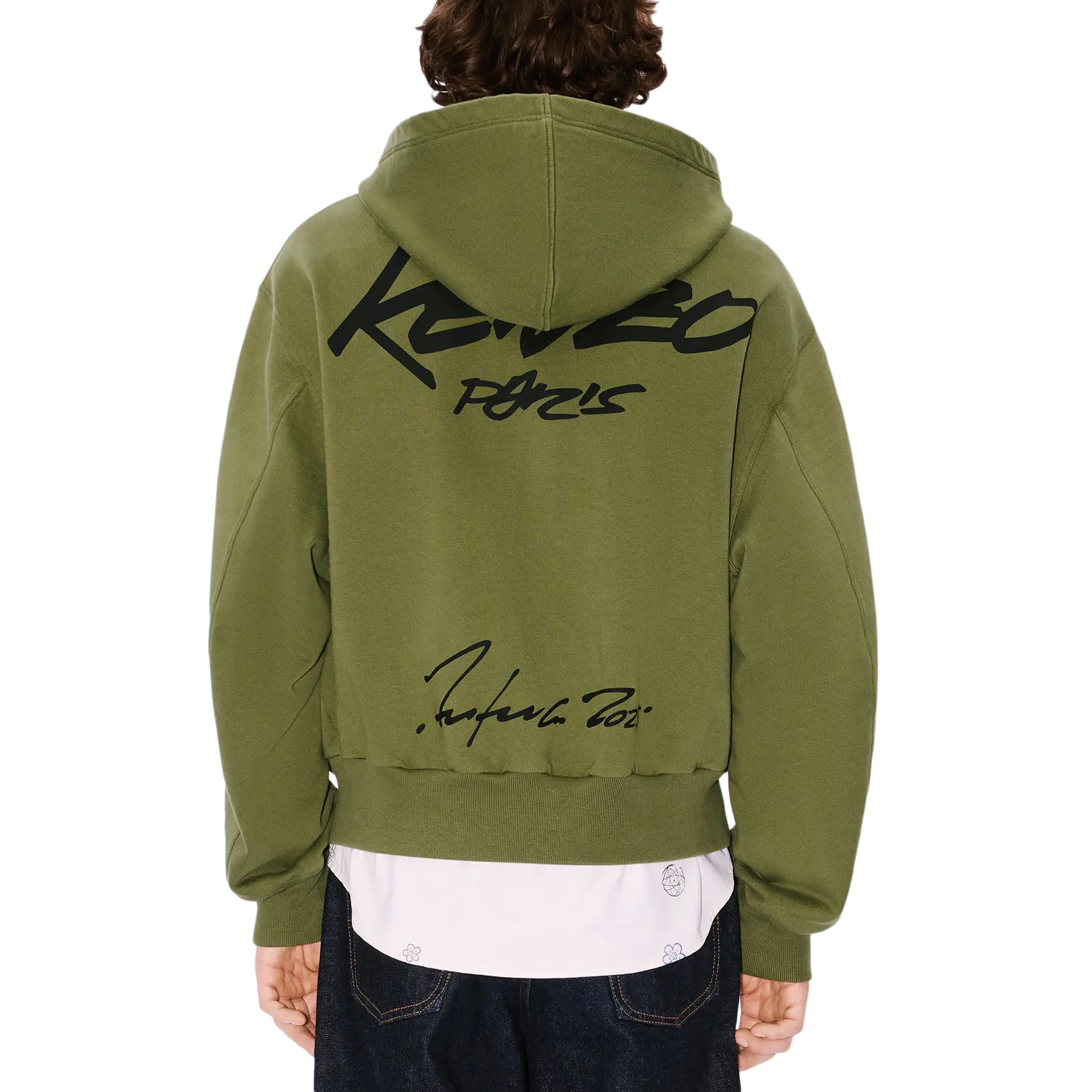 Kenzo GOTS Futura Boxy Full-Zip Khaki FF65HO5514MT.50
