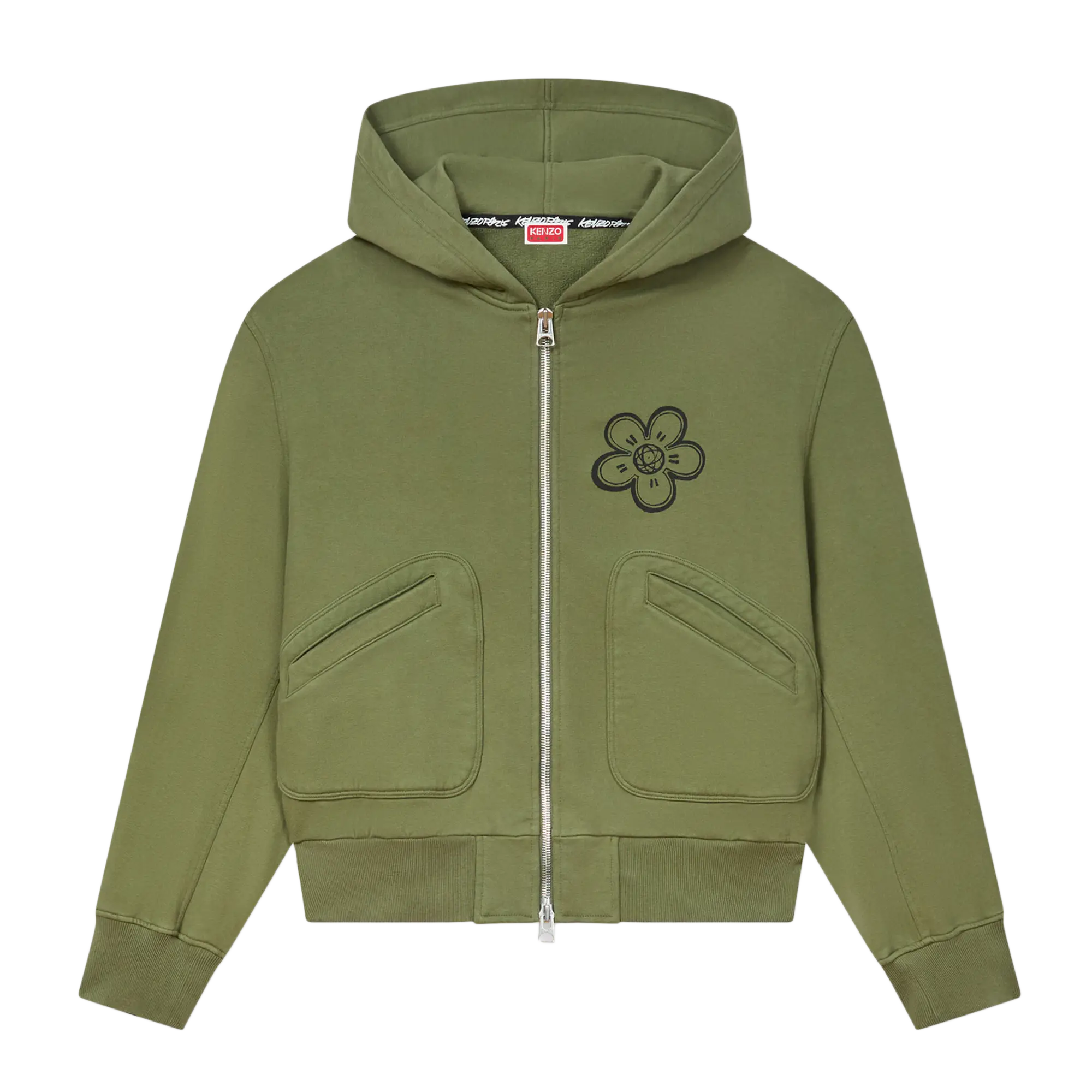 Kenzo GOTS Futura Boxy Full-Zip Khaki FF65HO5514MT.50