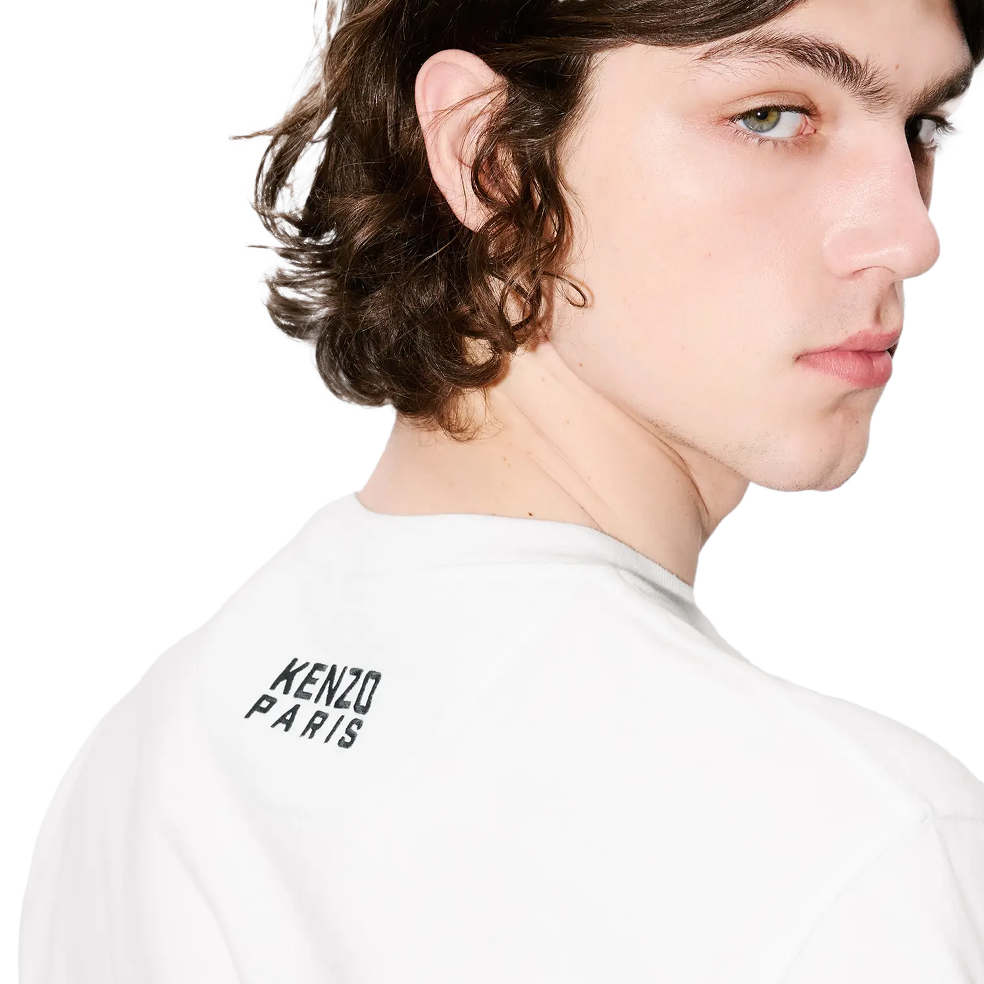 Kenzo GOTS Happy Tiger Embroidered Shirt Off White FF55TS5274SG.02