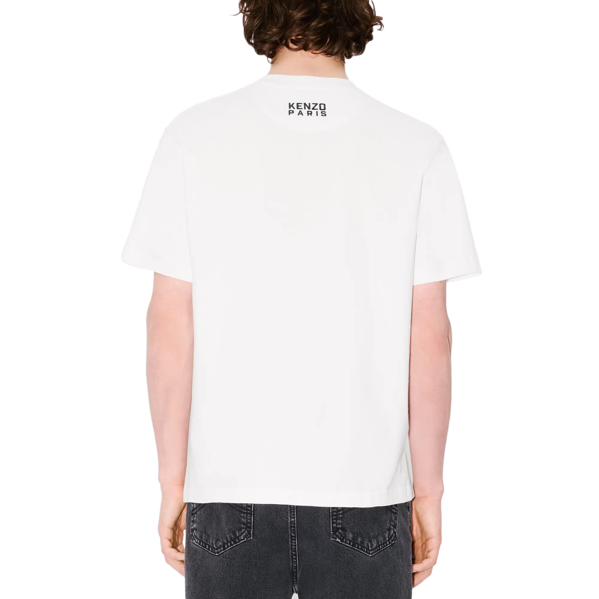 Kenzo GOTS Happy Tiger Embroidered Shirt Off White FF55TS5274SG.02