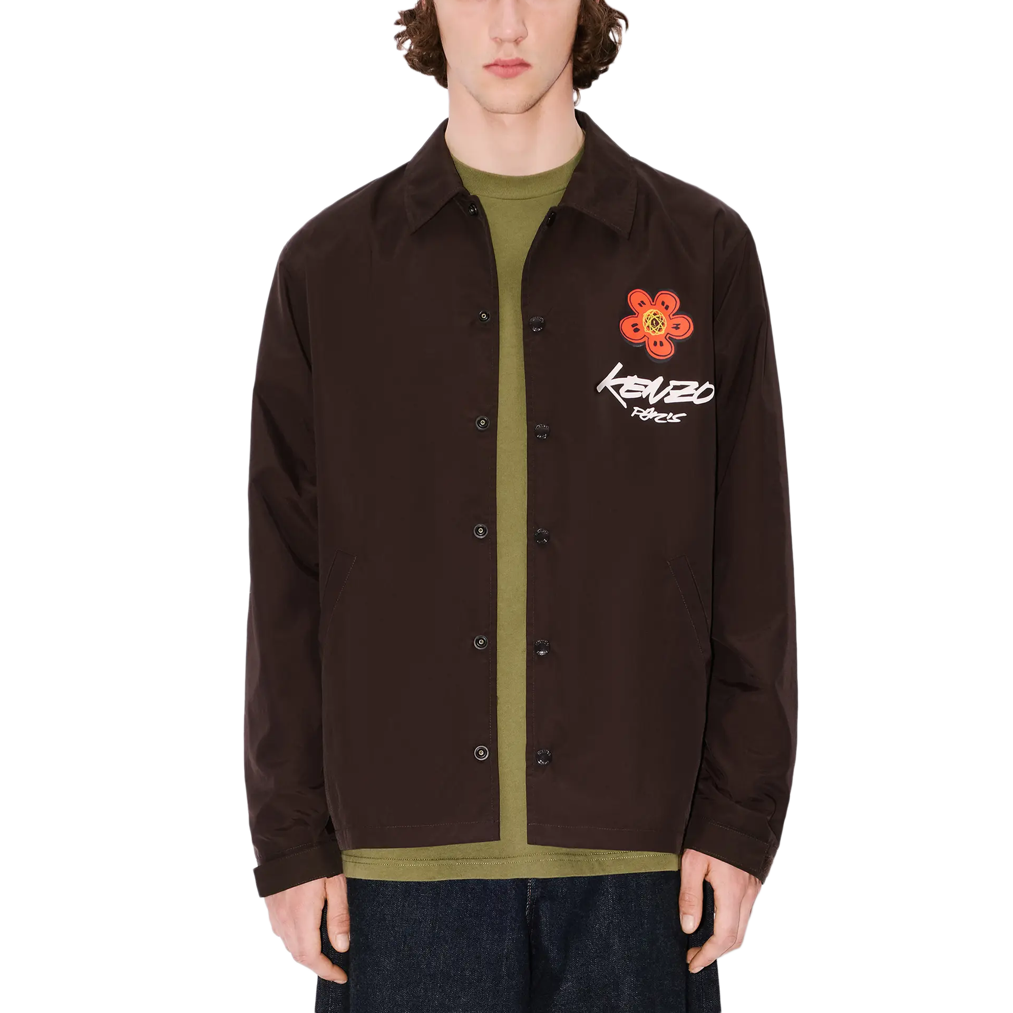 Kenzo Kenzo Futura Light Coach Jacket Chocolate FF65BL0619NT.91