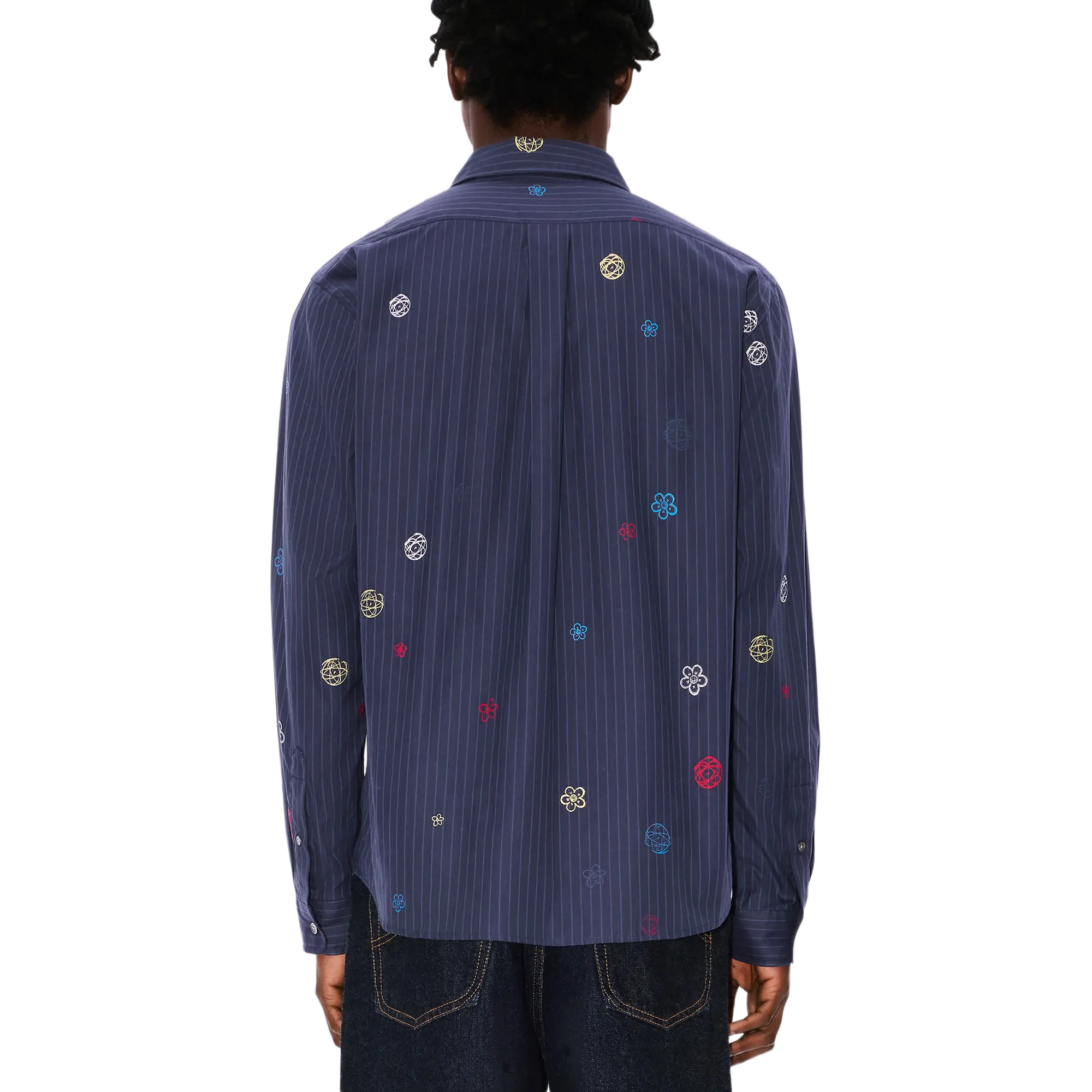 Kenzo Long Sleeve Shirt Blue Black FF65CH4109IJ.79