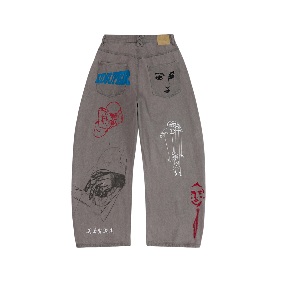 Kidsuper From A Place Ive Never Been Pants Gray