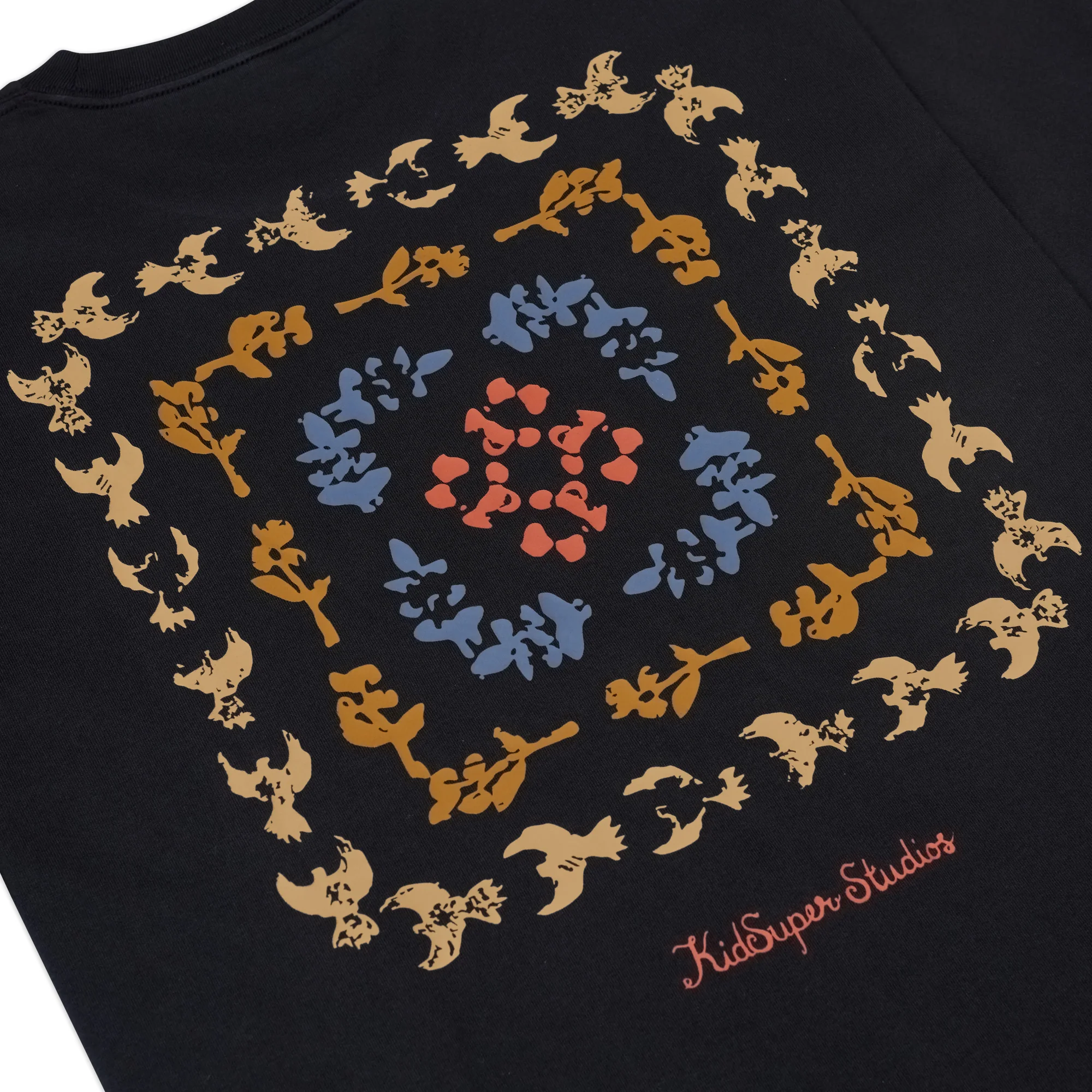 Kidsuper Dove Pattern T-Shirt Washed Black