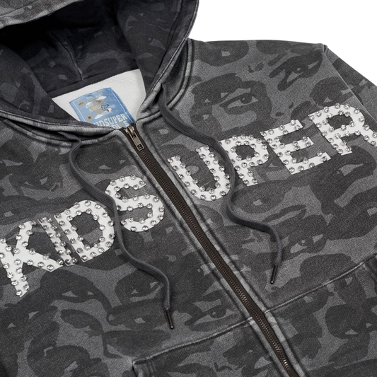 Kidsuper Face Camo Hoodie Black