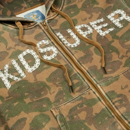 Kidsuper Face Camo Hoodie Dark Green