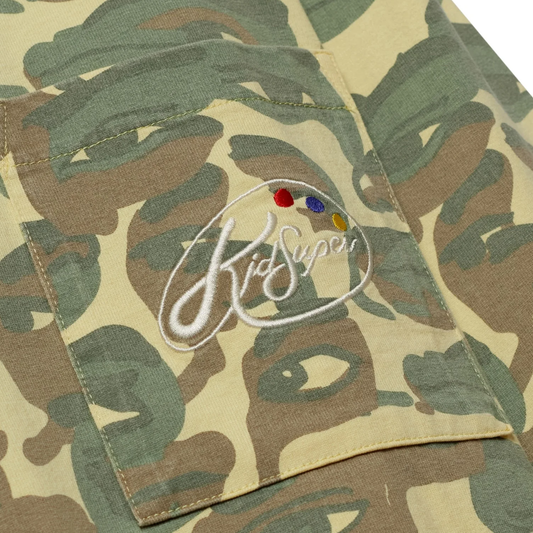 Kidsuper Face Camo Longsleeve Shirt Heavy Wash
