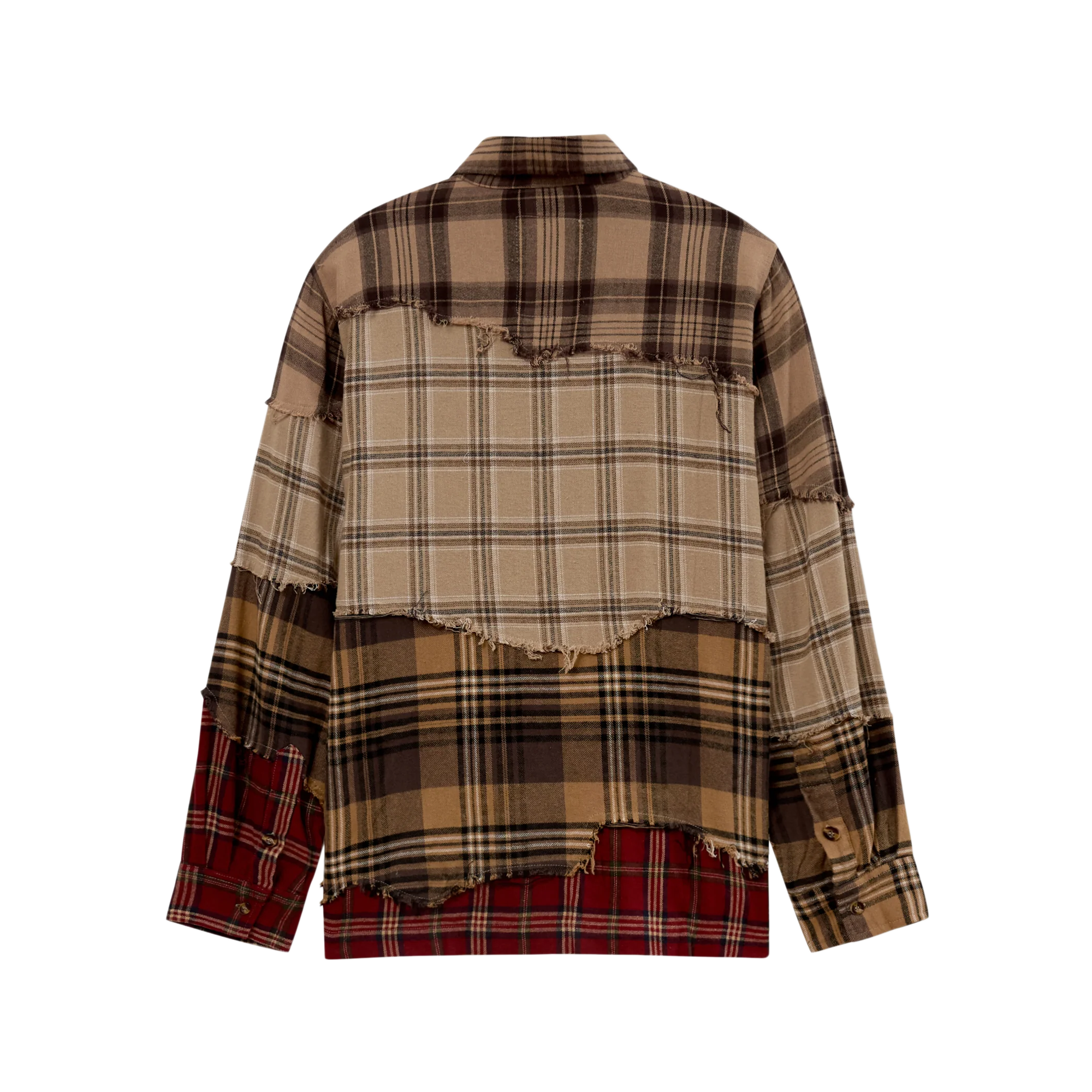 Kidsuper Face Patchworked Flannel Red