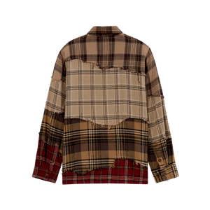 Kidsuper Face Patchworked Flannel Red