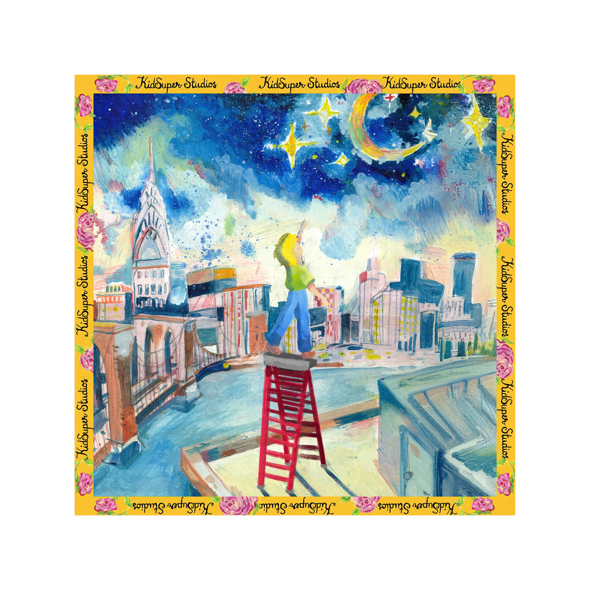 Kidsuper Reach For The Stars Silk Scarf