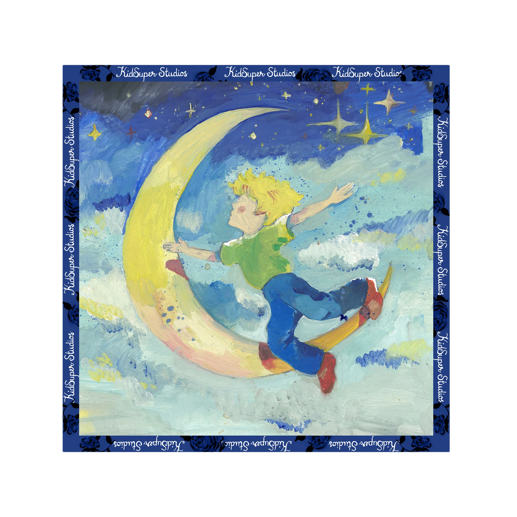 Kidsuper The Boy Who Jumped The Moon Scarf Blue