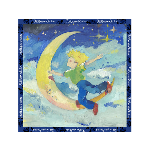 Kidsuper The Boy Who Jumped The Moon Scarf Blue