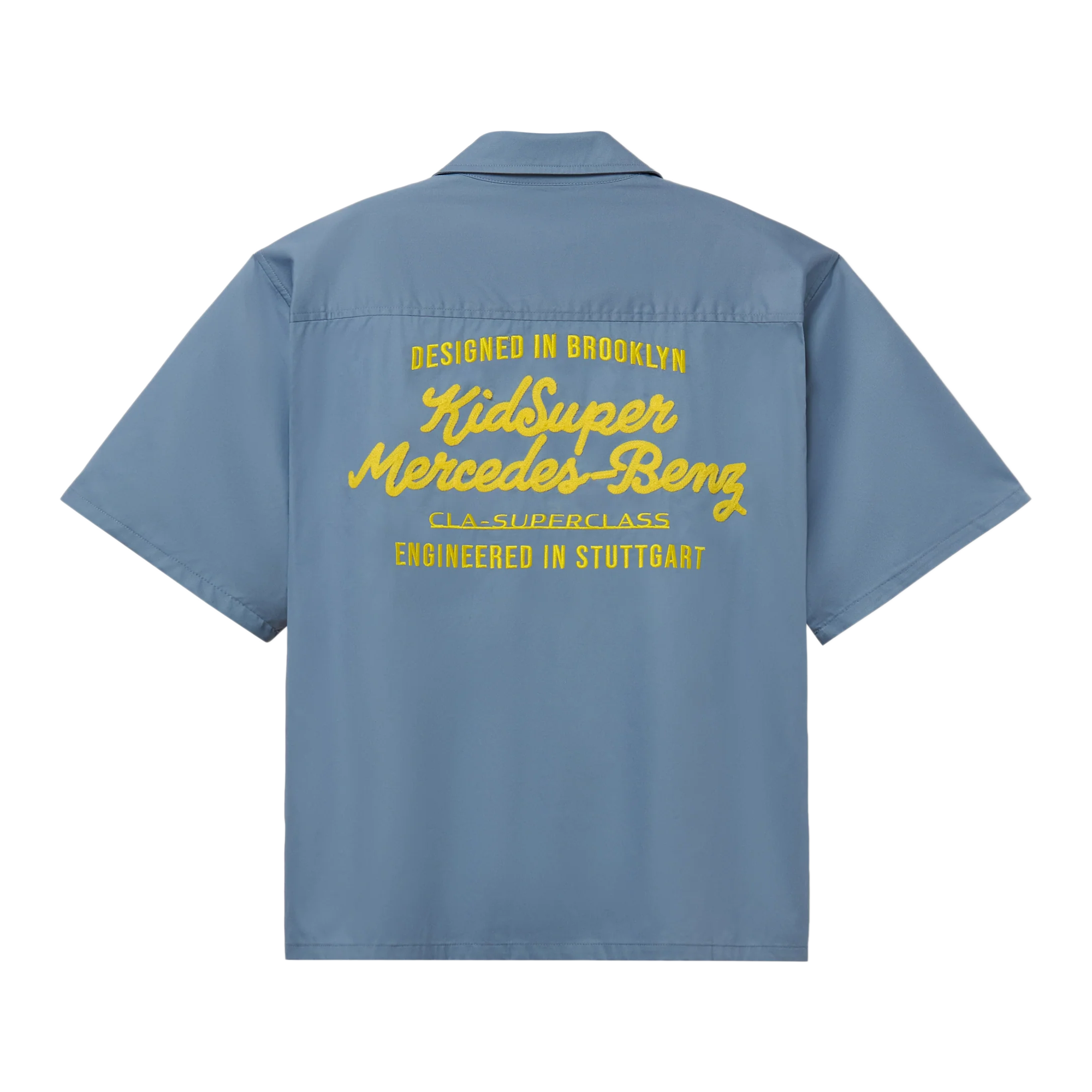 Kidsuper x Mercedes Benz Cropped Work Shirt Blue