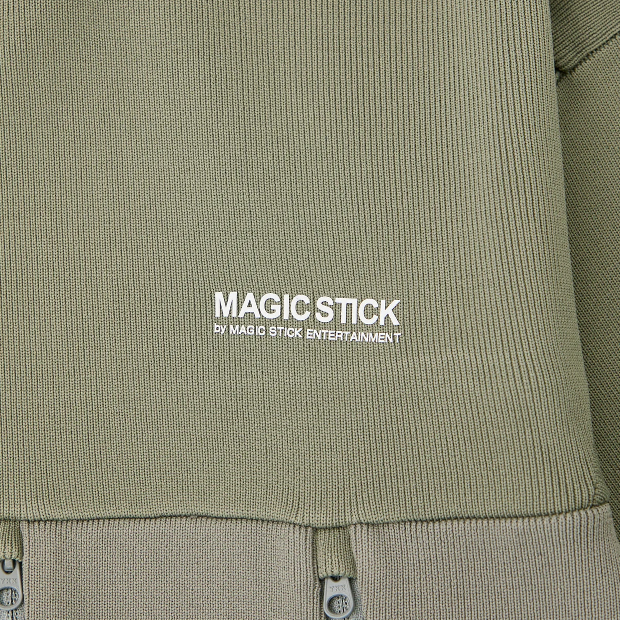 Magic Stick Knitting Shell Jacket Olive 25SS-MS2-010