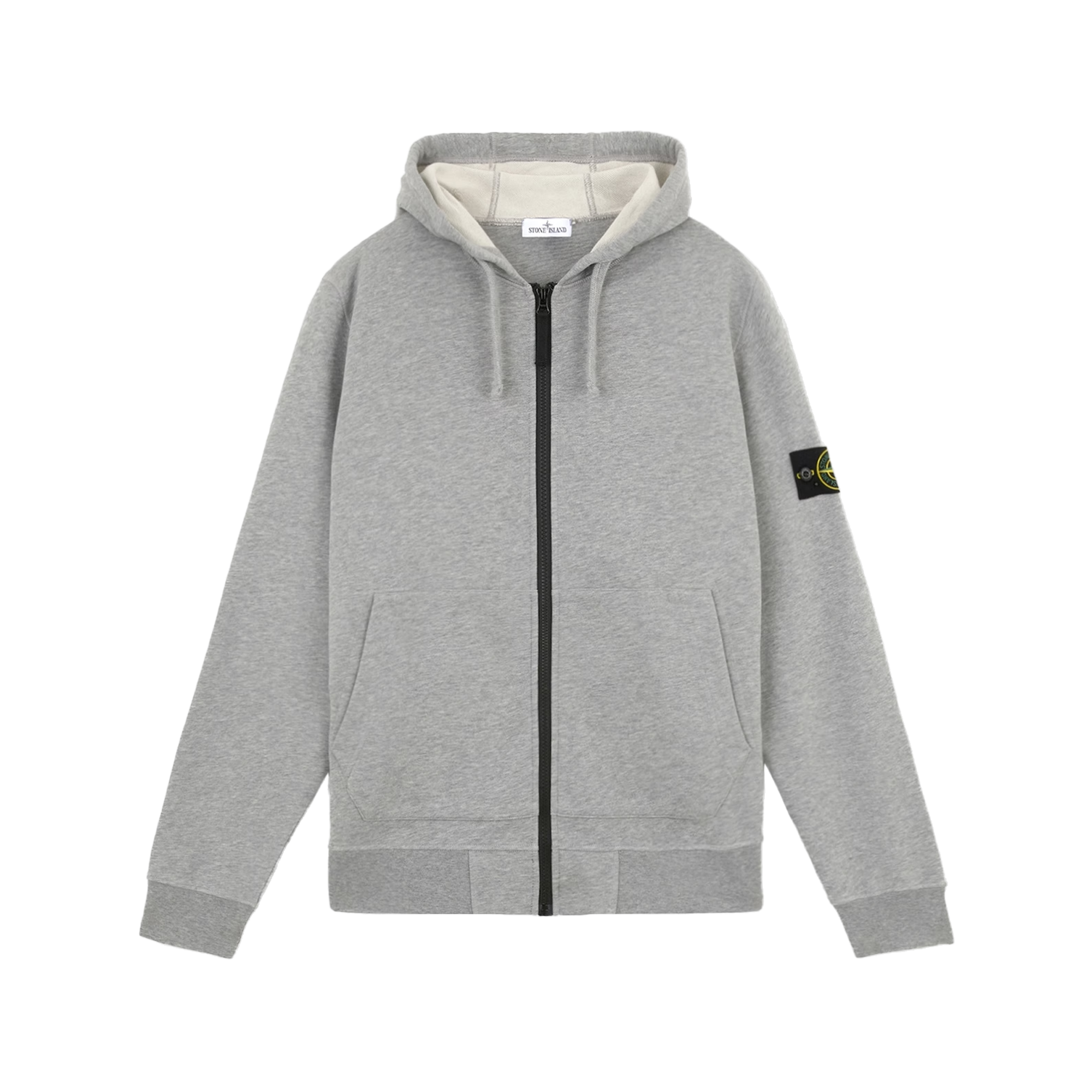 Stone Island Zip Hoodie 6100061 V0M64 Melange Grey