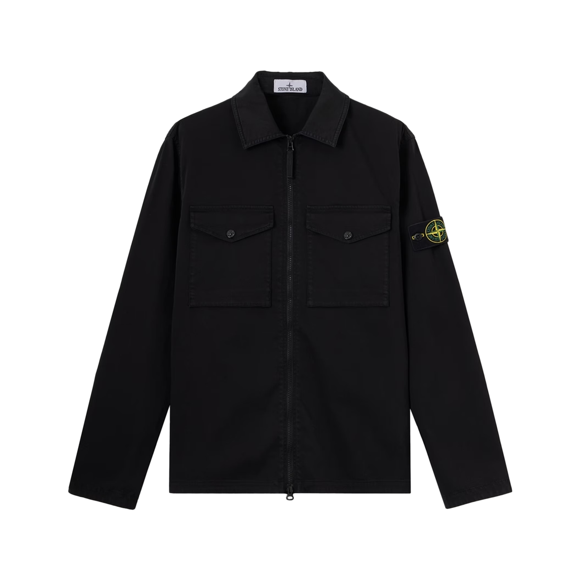Stone Island Double Pocket Zip Shirt 1200010 V0029 Black