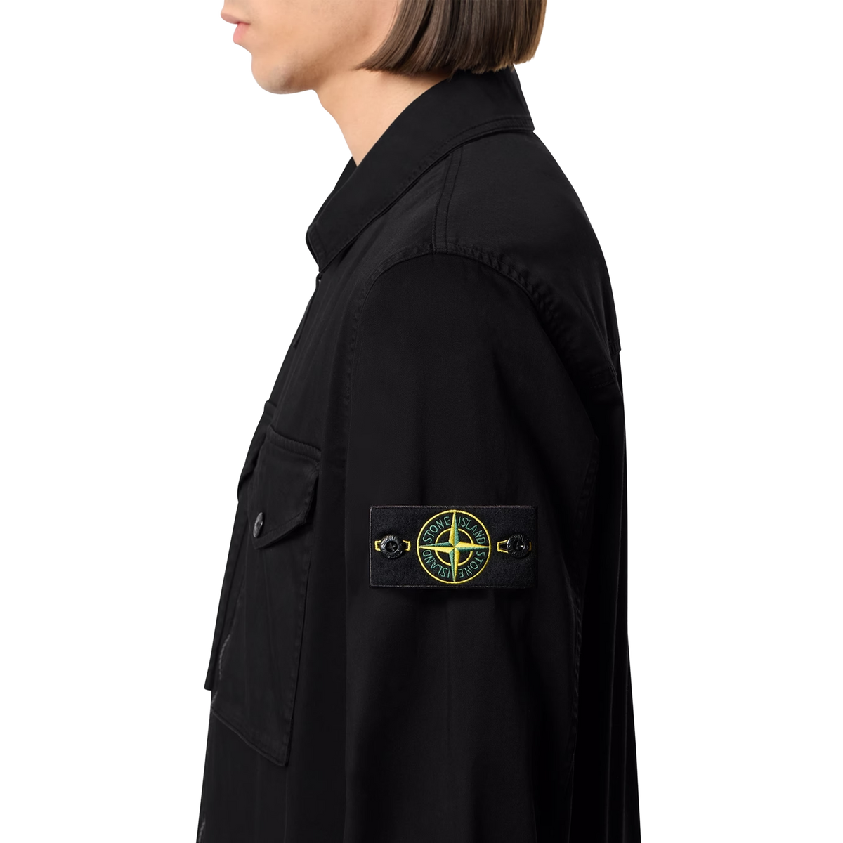 Stone Island Double Pocket Zip Shirt 1200010 V0029 Black