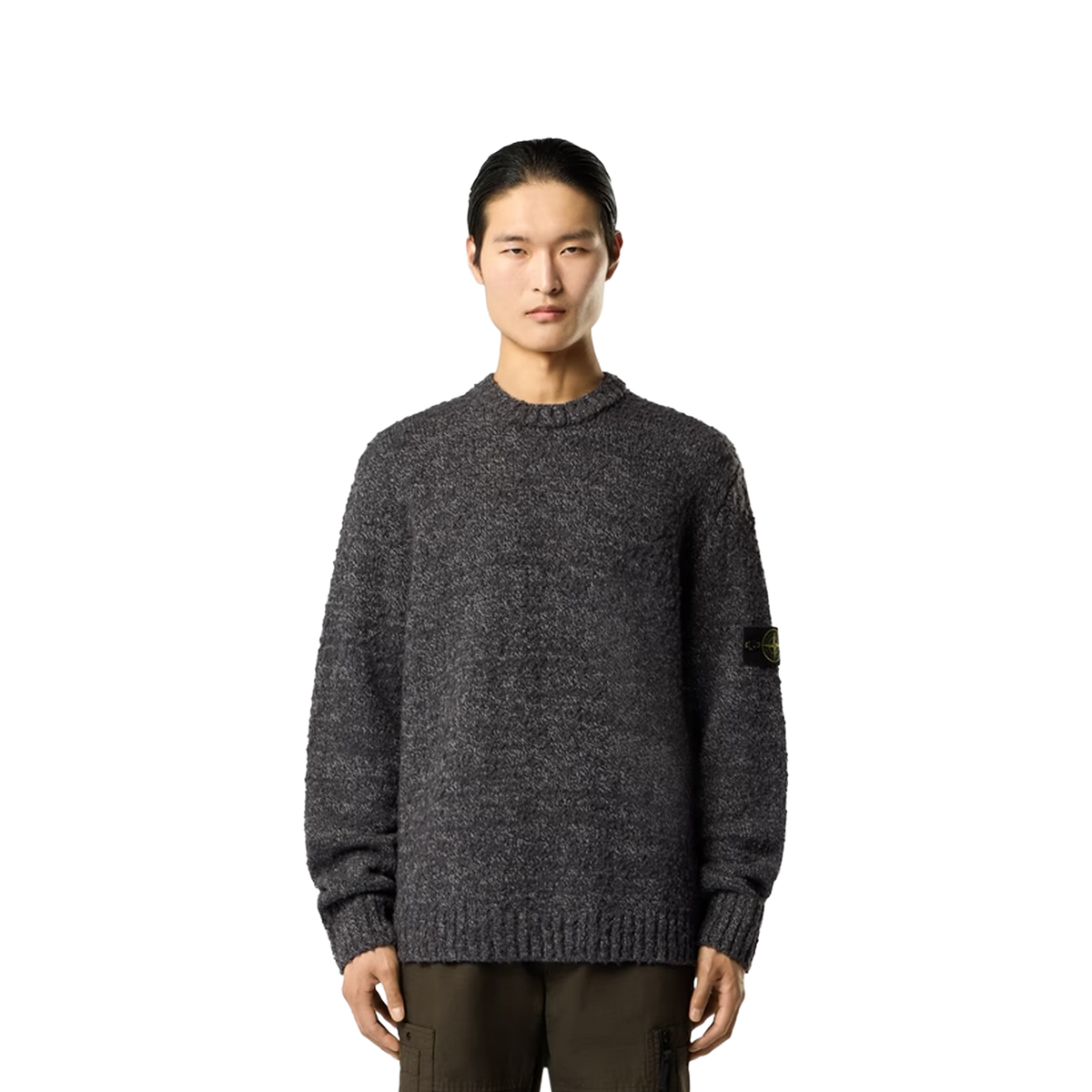 Stone Island Knit Sweater 5100031 V0M62 Melange Lead