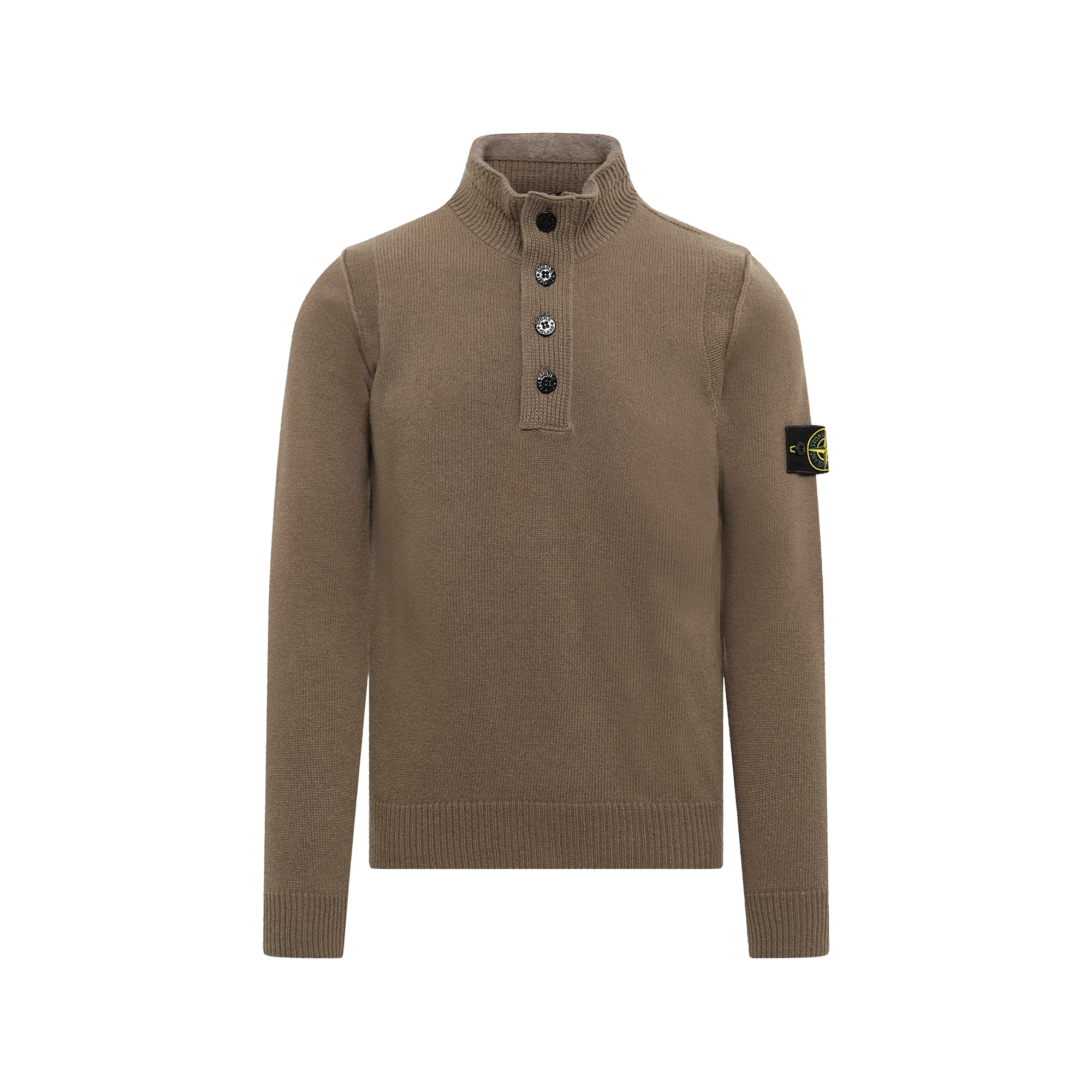 Stone Island Quarter Button Sweater 5100040 V005G Military Green