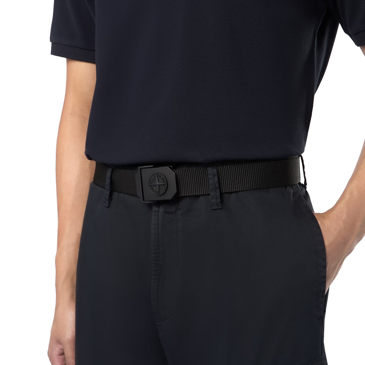 Stone Island Logo Belt 9300003 V0029 Black