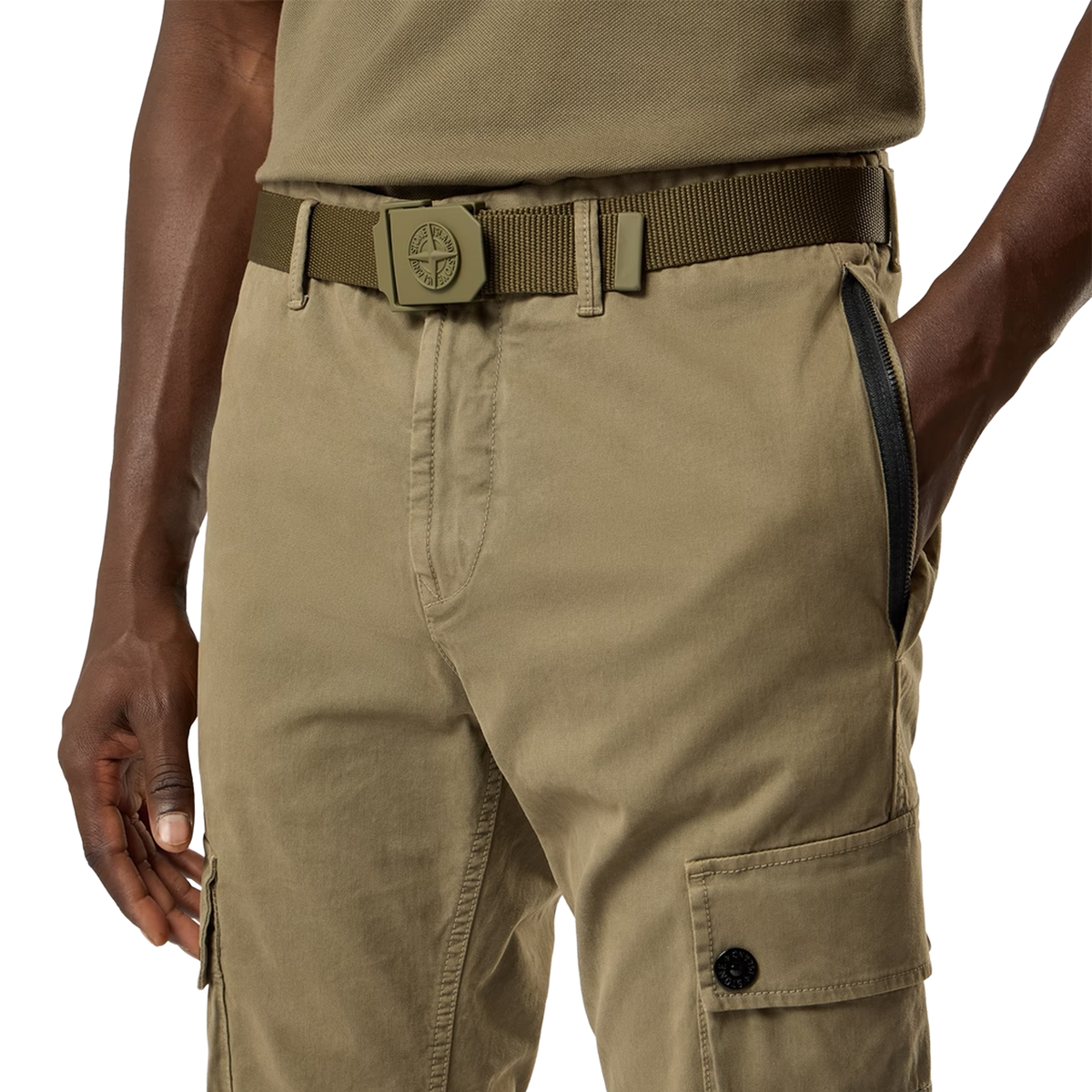 Stone Island Logo Belt 9300003 V005G Military Green