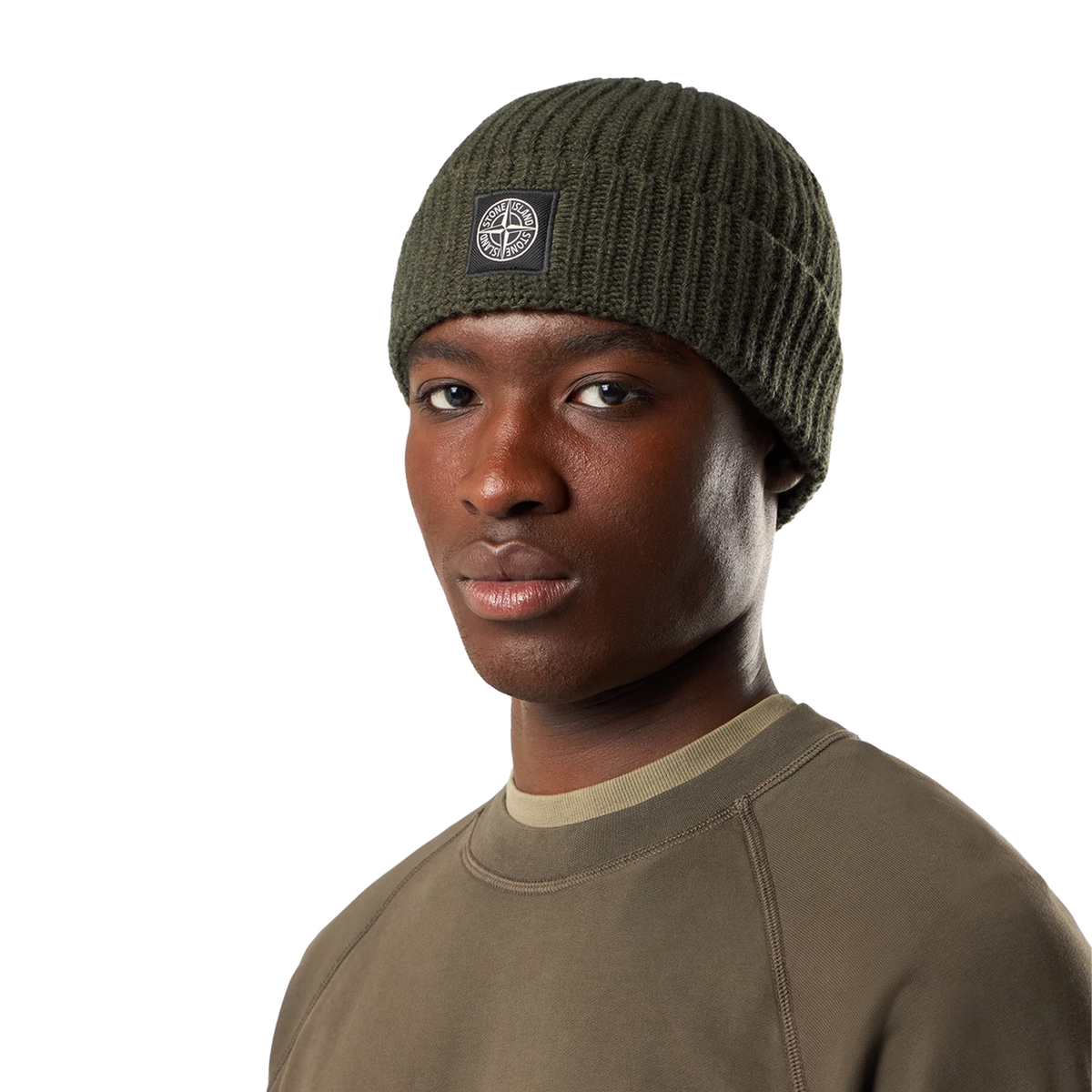 Stone Island Beanie N100012 V0M5G Military Green Melange