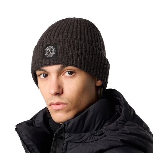 Stone Island Beanie N100012 V0M62 Melange Lead