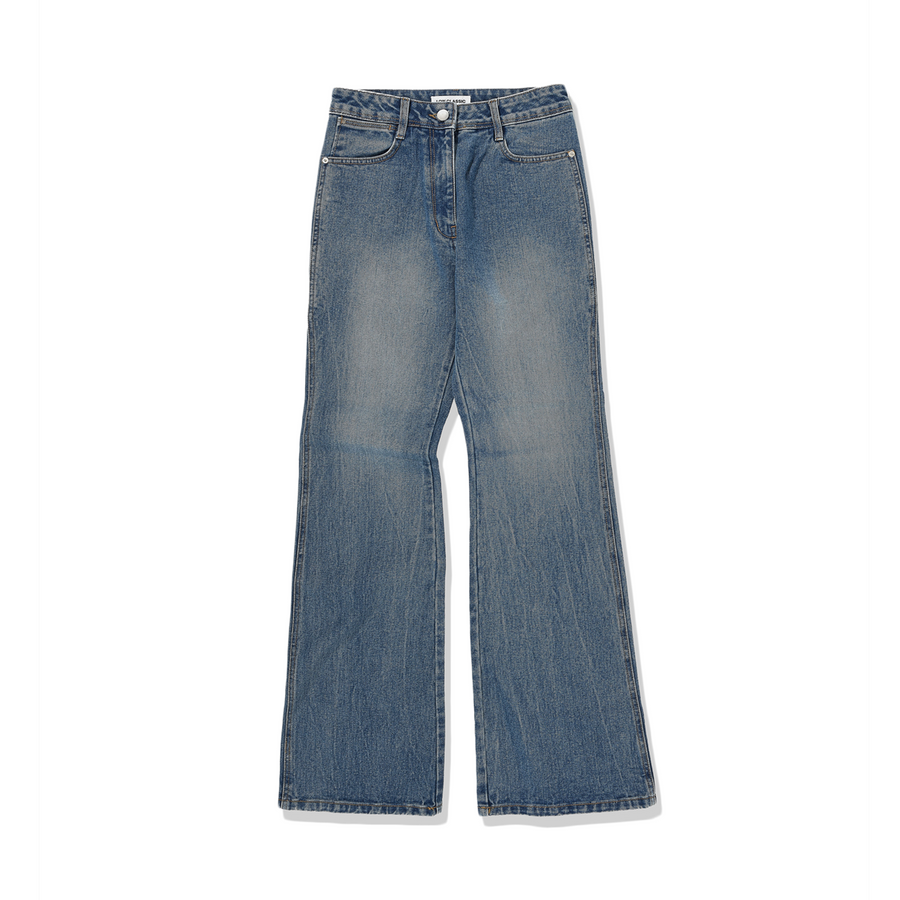 Low Classic Boot-Cut Jeans Blue