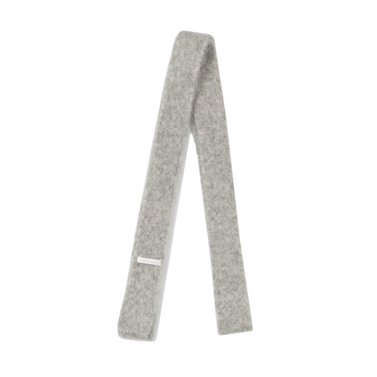 Low Classic Women's Soft Alpaca Slim Muffler Light Grey