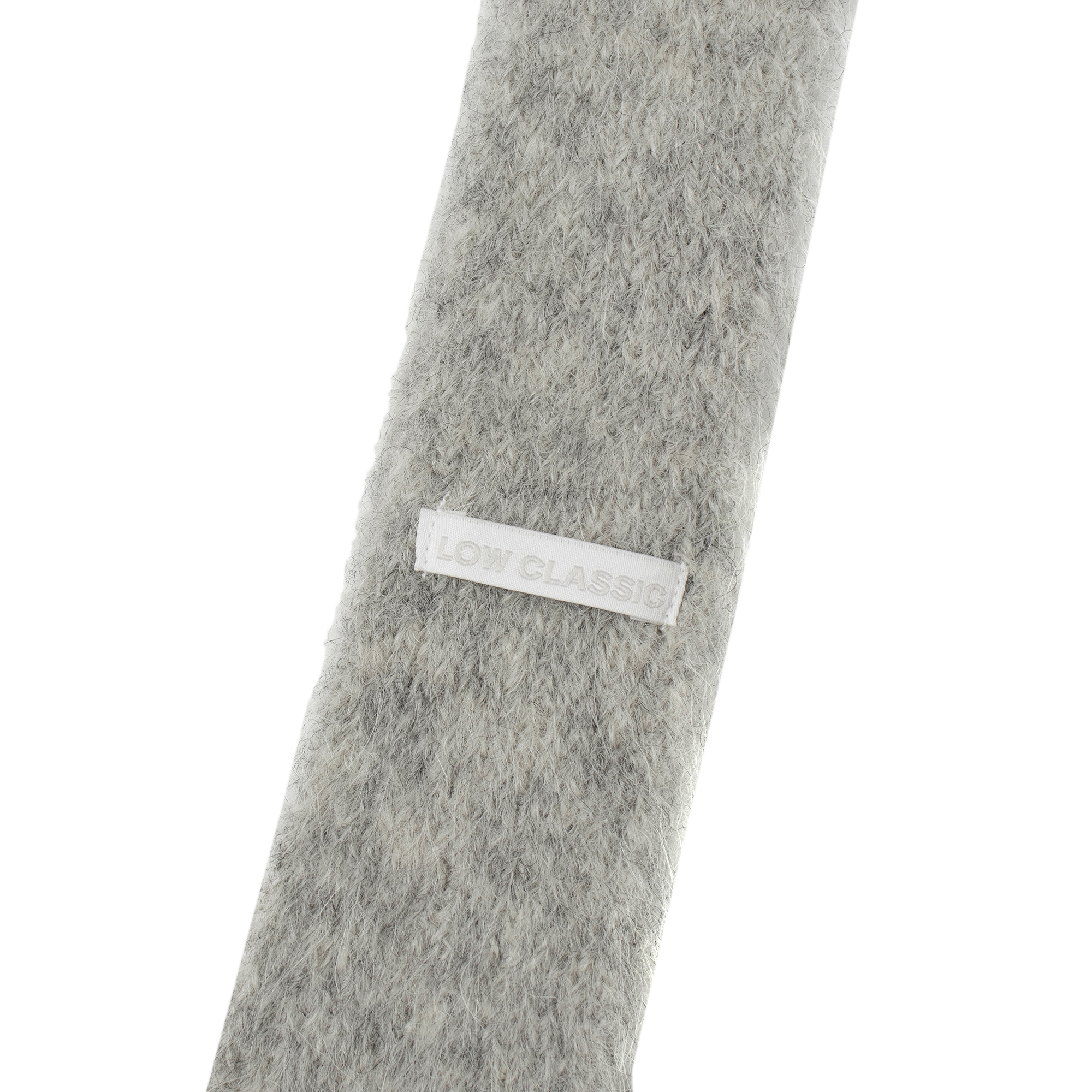 Low Classic Women's Soft Alpaca Slim Muffler Light Grey